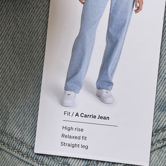 Abrand Carrie Jean Light Wash High Rise Straight Leg Size 24 - Picture 4 of 4